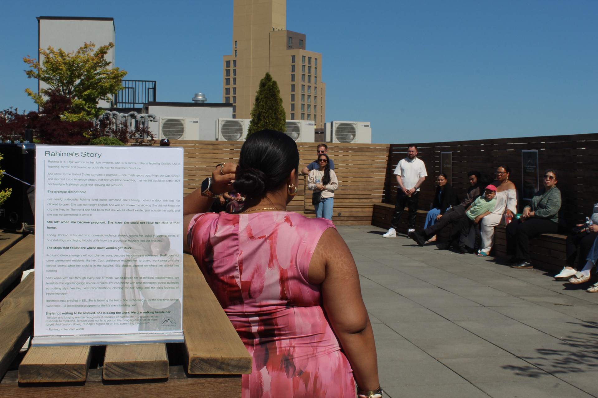 Story display and guests during the Safa Sanctuary soft launch