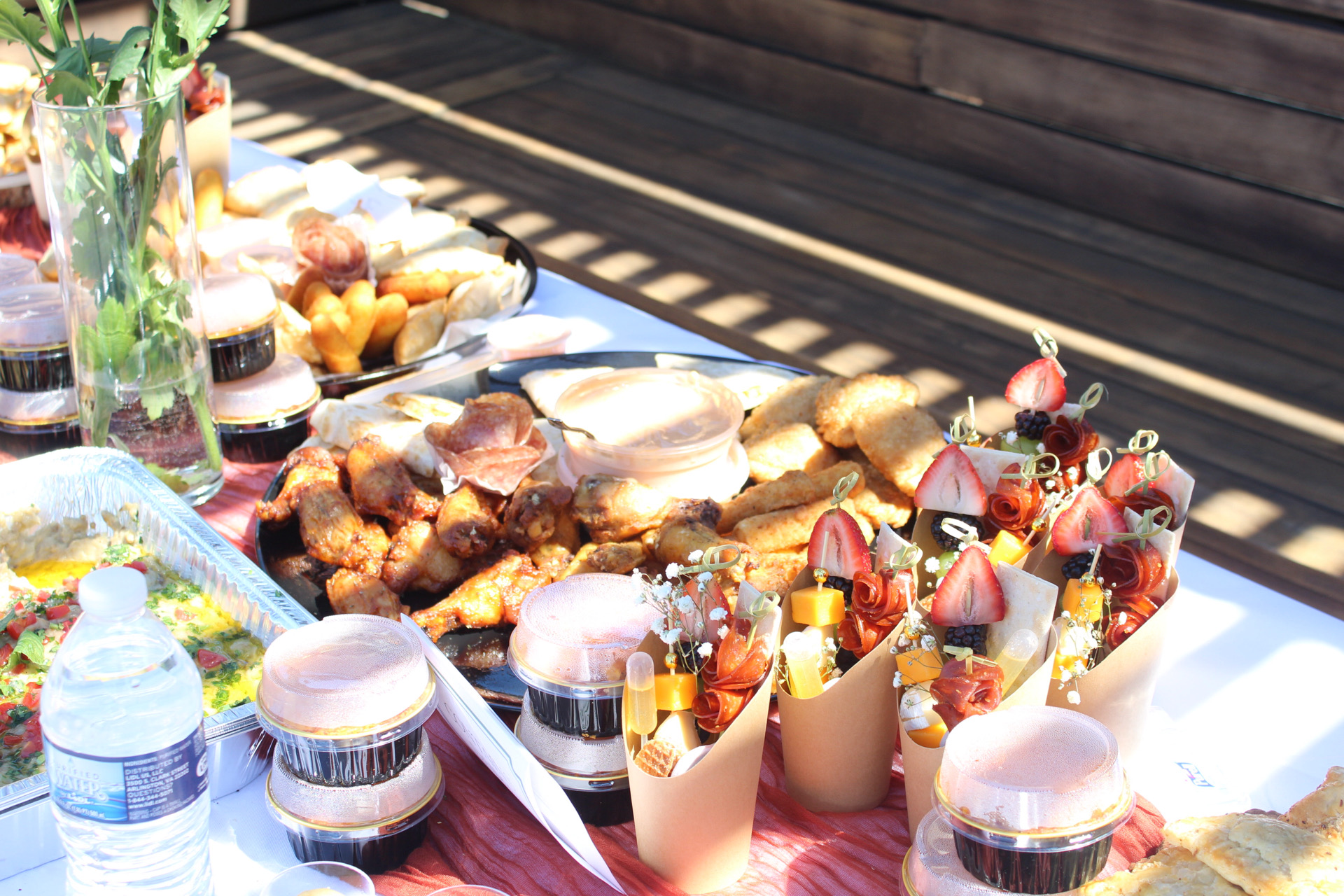 Food table details from the Safa Sanctuary soft launch