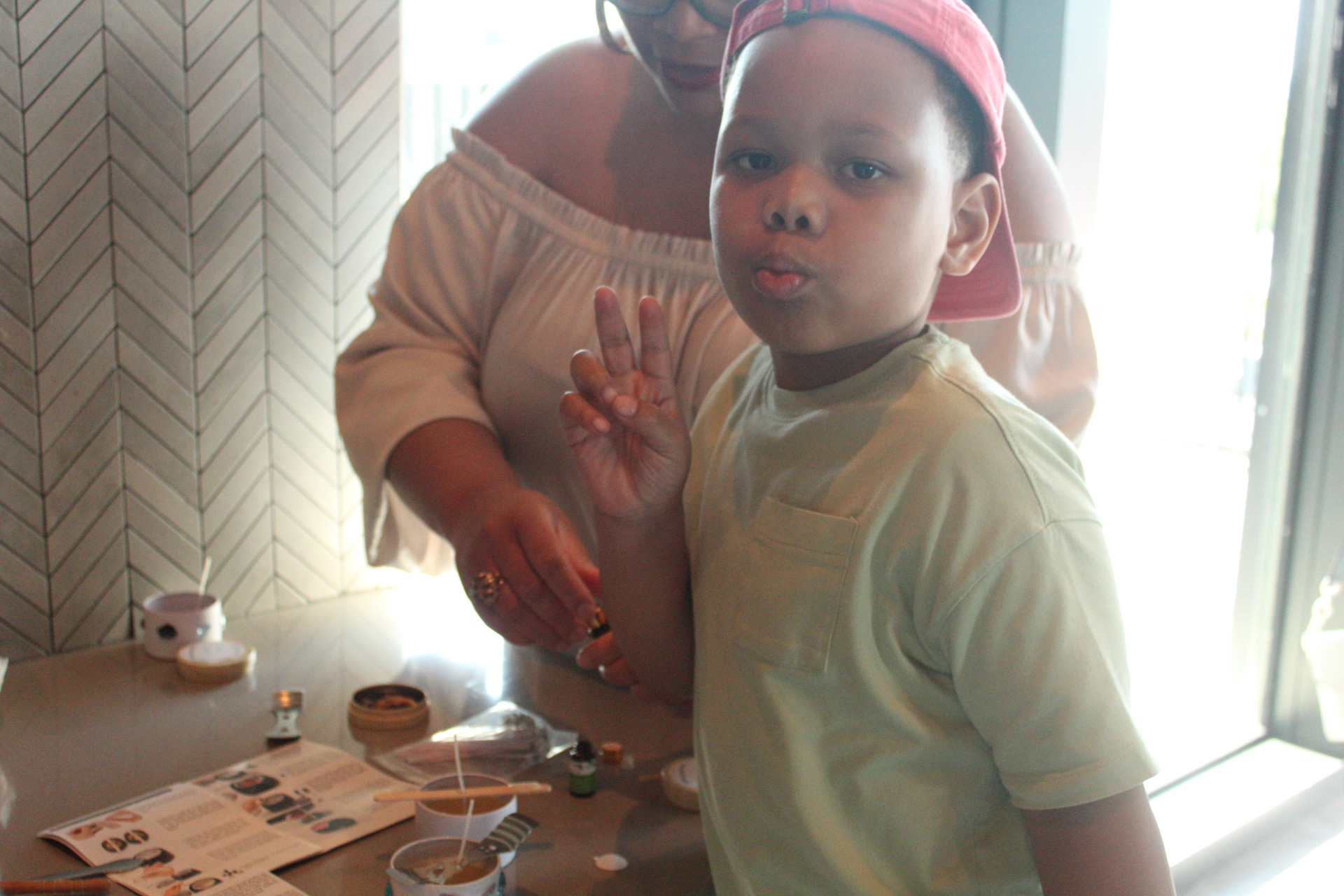 Child participating in an activity at the Safa Sanctuary soft launch